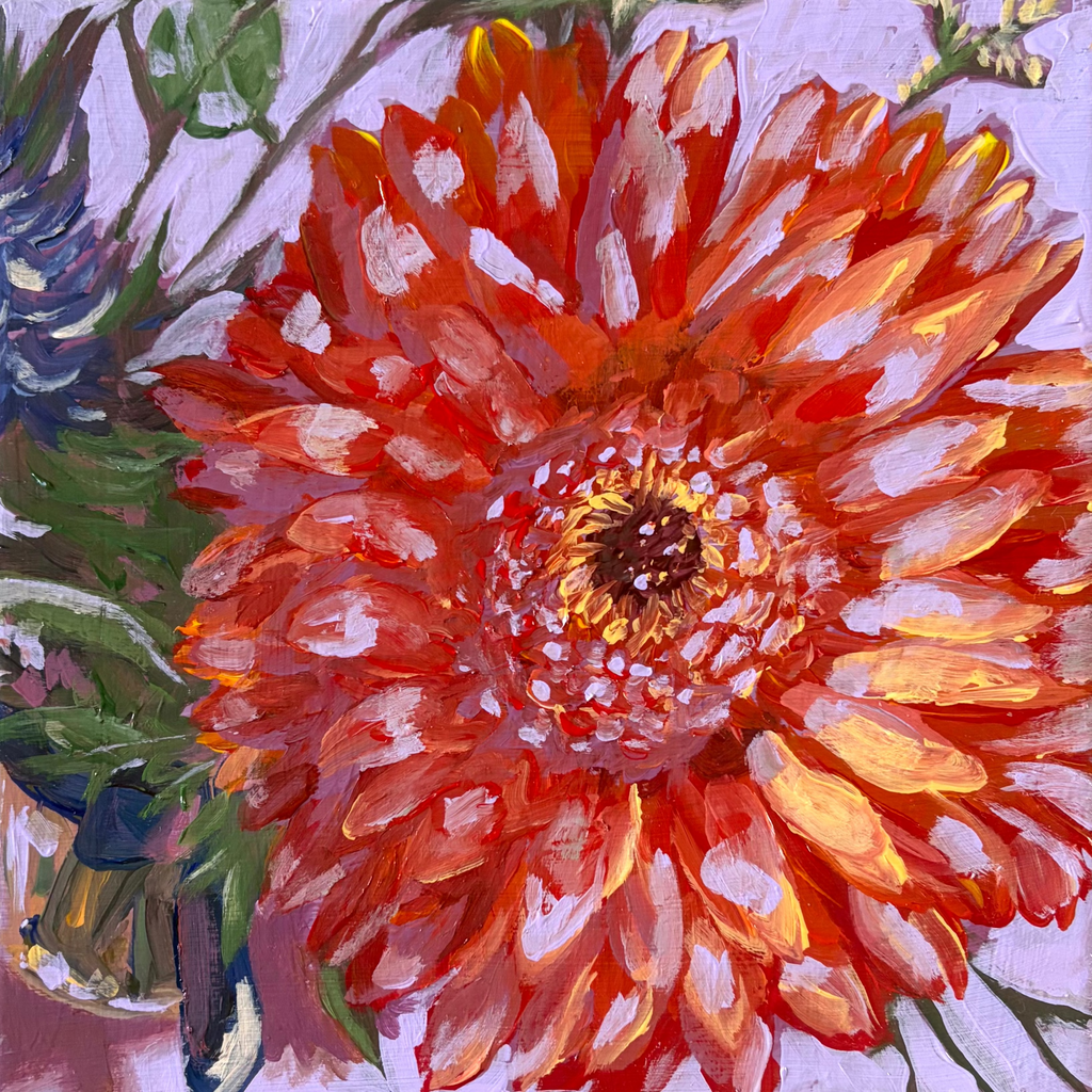 Gerbera Jamesonii, 8x8 Inch Original