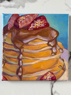 Stacked Pancakes W/Strawberries, 8x8 Inch Original